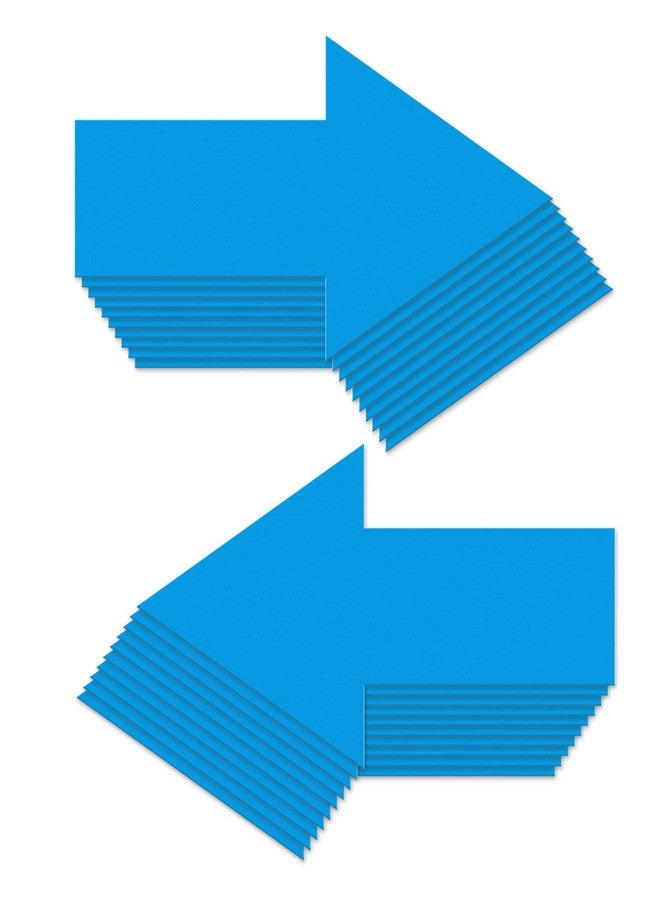 EVQ Arrow Floor Sticker Blue 10"×5" Directional Floor Decal Self-Adhesive Removable Waterproof Arrow Vinyl Sign 20 PCS - Image 1